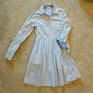 Brooks Brothers red fleece Oxford dress